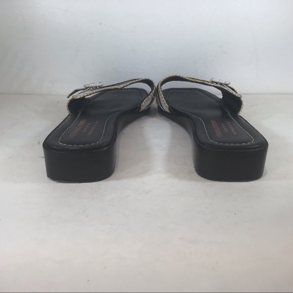 DONALD J PLINER MADE IN ITALY LEATHER CROC EMBOSSED SANDALS SZ 9 - Picture 12 of 14